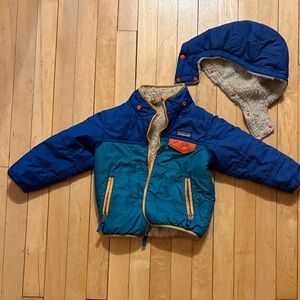 Patagonia Baby Reversible Tribbles Hoody - Winter Coat 3T